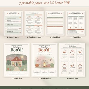 Boo Basket Kit Printable | You've Been Booed Porch and Window Sign, Boo'd Tags, Tradition Cards & Neighbor Checklist | Booed Basket PDF image 9