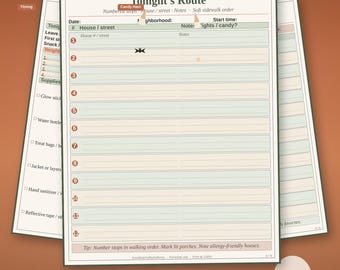 Soft Vintage Halloween Trick-or-Treat Night Planner Printable PDF