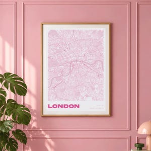 London Colorful City Map Poster