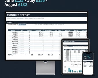 2026 Etsy Fee Calculator | Profit & Pricing Spreadsheet (Google Sheets, Excel)