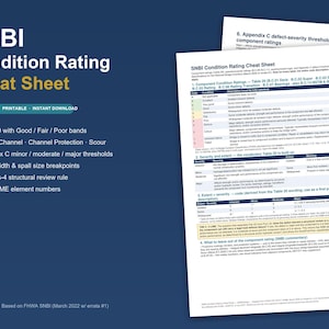 Guia de consulta rápida para classificação das condições de inspeção de pontes da SNBI, PDF imprimível de 4 páginas, Classificações de componentes da SNBI, Apêndice C: Limiares de defeitos imagem 1