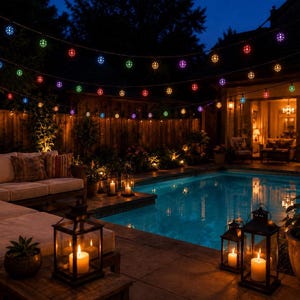 Outdoor Globe String Lights, Waterproof Patio Lights, Multicolor Backyard Lighting, Pergola Deck Wedding Party Lights, 25/50 ft