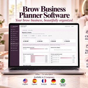 Oprogramowanie Brow Business Planner, klienci, spotkania, finanse i praktyka projektowa, tryb offline, bez subskrypcji