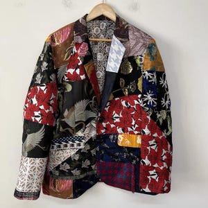 Akari Handmade Patchwork Blazer OOAK| Japanese Textile Sustainable Fashion