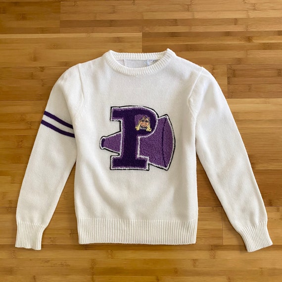 90s Vintage Miss Piggy Cheerleader Patch White and