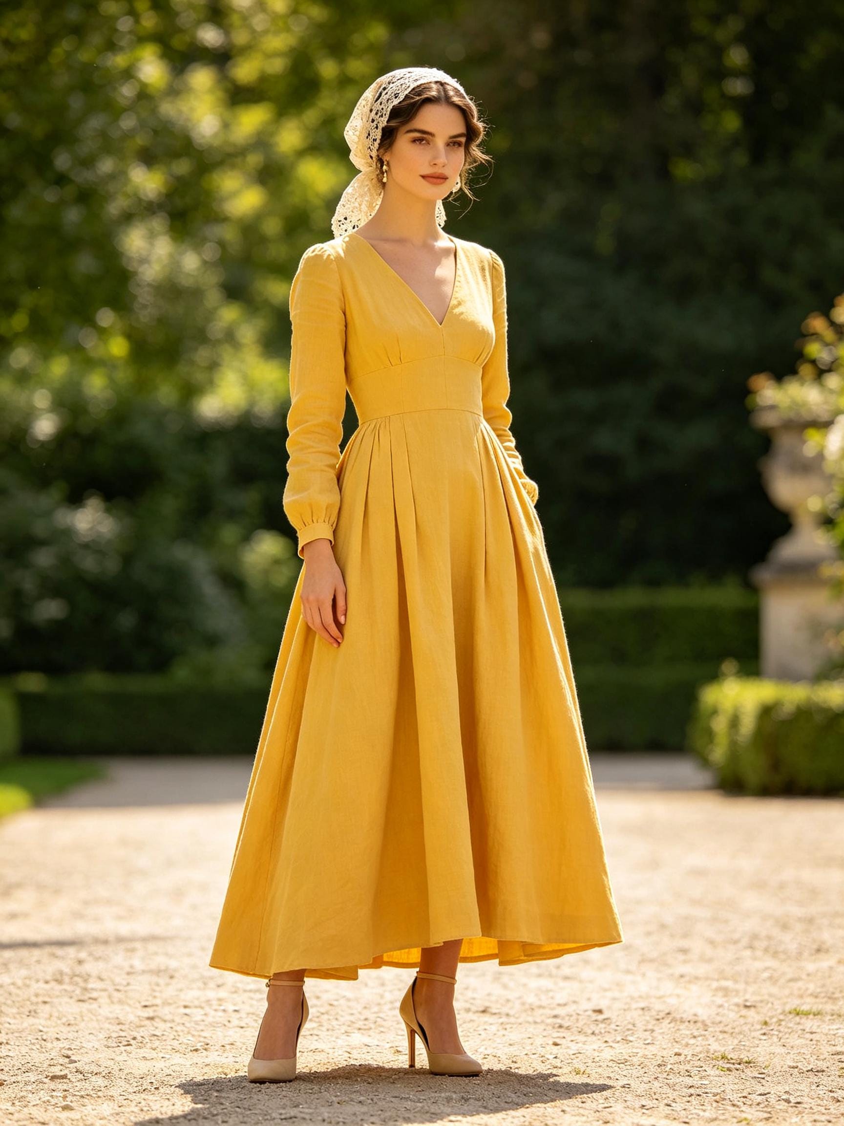 Yellow Long Sleeve Dress