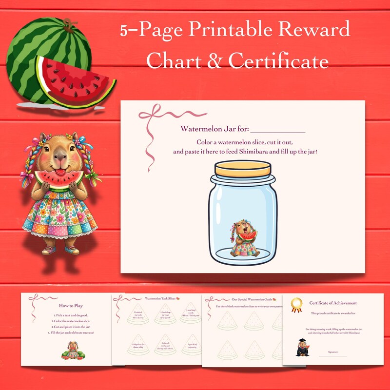 Capybara Reward Chart - Etsy