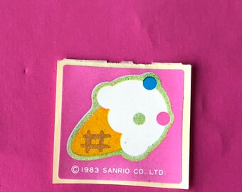 1983 Sanrio Sticker Ice Cream Cone. Vintage Kawaii Collectible Tiny Sticker. Vintage Sanrio.