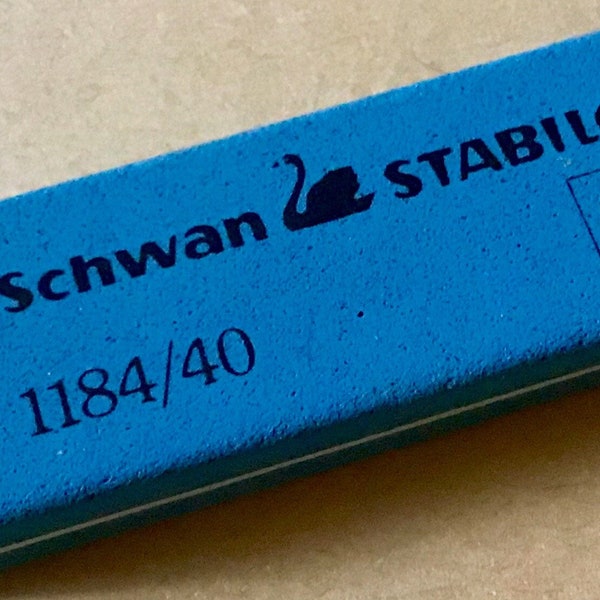 Vintage Schwan Stabilo Eraser.  80s Swan Ink Eraser 1184/40. Stabilo Natural Rubber Eraser. Old German Erasers.