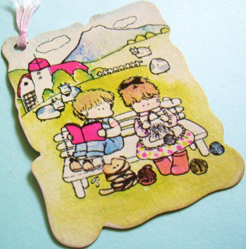 Kawaii Gift Tag Vintage Paper Ephemera Japanese Stationery Sweet Gift Tag Vintage Anime Tag. 80s Bookmark