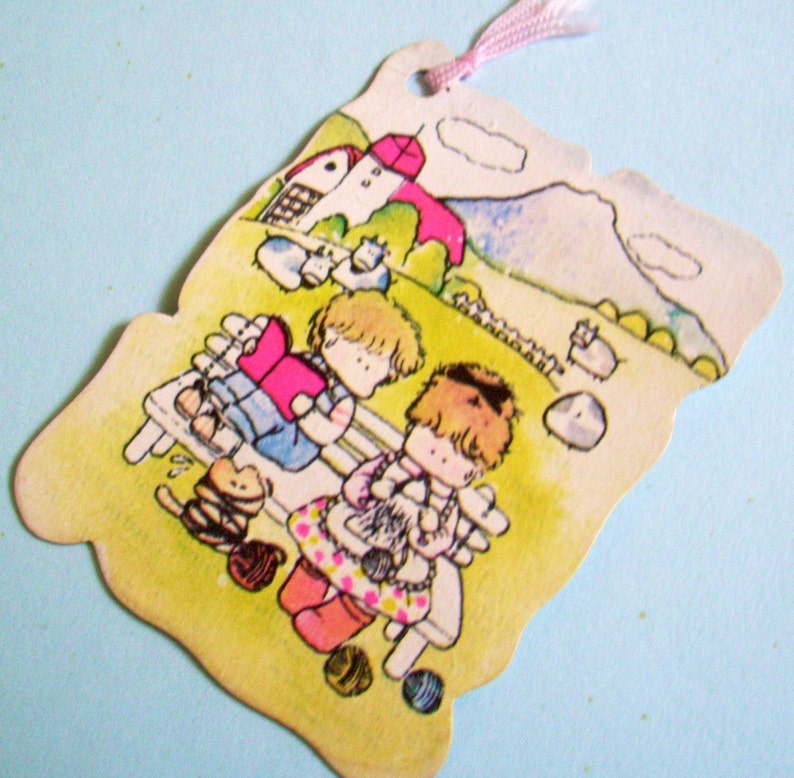 Kawaii Gift Tag Vintage Paper Ephemera Japanese Stationery Sweet Gift Tag Vintage Anime Tag. 80s Bookmark