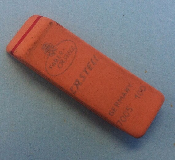 Items similar to Faber Castell Eraser. Pink Eraser. Vintage Erasers