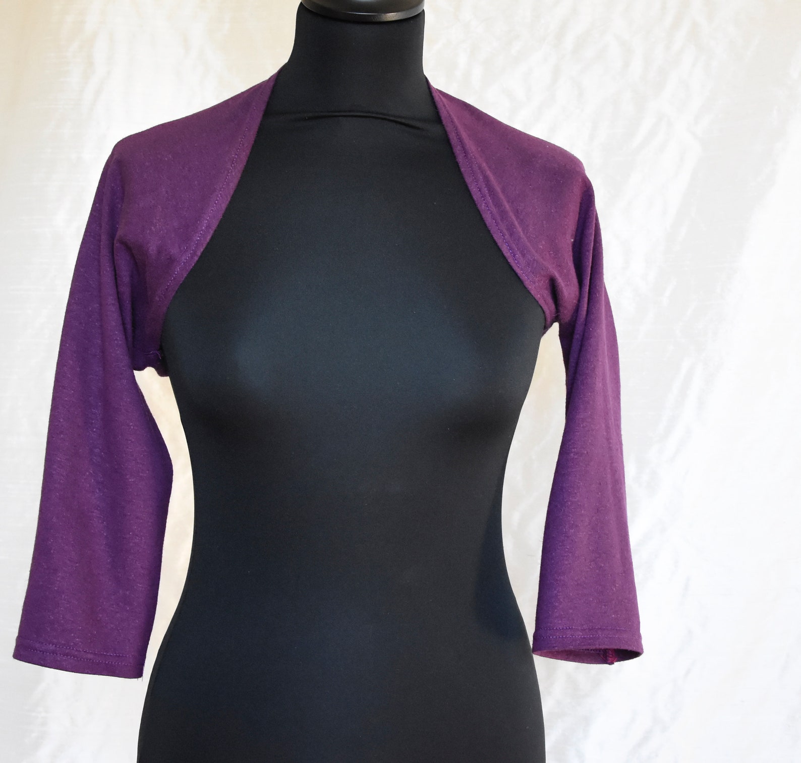 Knitted Organic Hemp and Cotton Boléro Sleeves to the Elbow Etsy