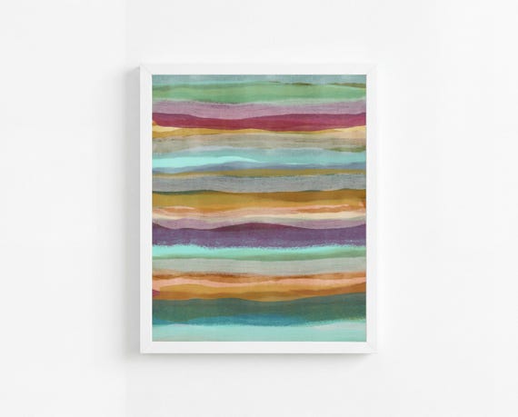 Printable Abstract Painting Wall Art, Colorful Modern Retro Decorative Art, (Digital Download)