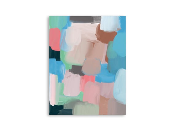 Printable abstract wall art, decorative printable abstract art print