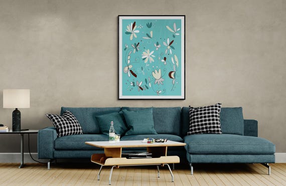 Printable Floral Wall Art: Decorative Flower Illustration (Digital Download)