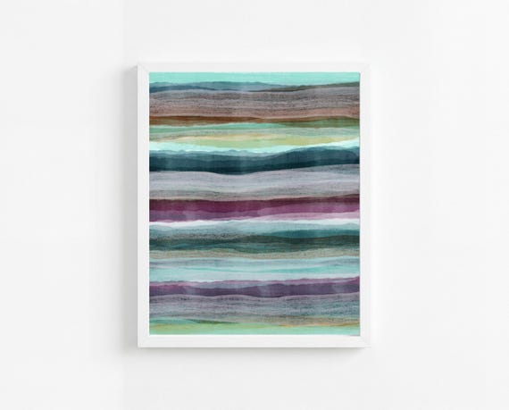 Printable Abstract Painting Wall Art, Colorful Modern Retro Decorative Art, (Digital Download)