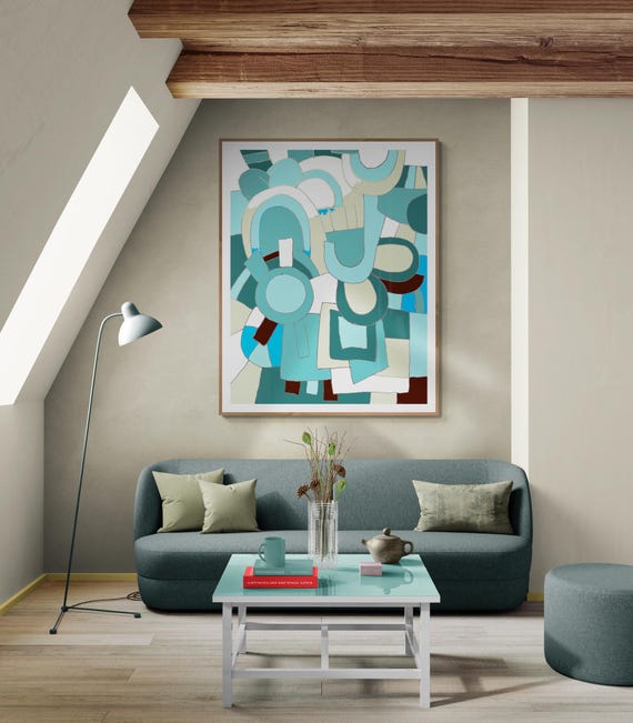 Geometric Abstract Art Print: Modern Wall Decor (Digital Download)