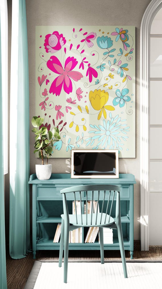 Printable Floral Wall Art: Decorative Flower Illustration (Digital Download)