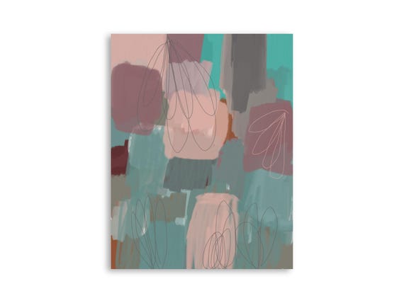 Printable abstract wall art, decorative printable abstract art print, printable abstract painting