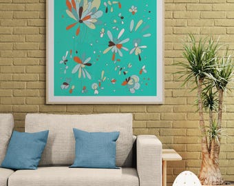 Printable Floral Wall Art: Decorative Flower Illustration (Digital Download)