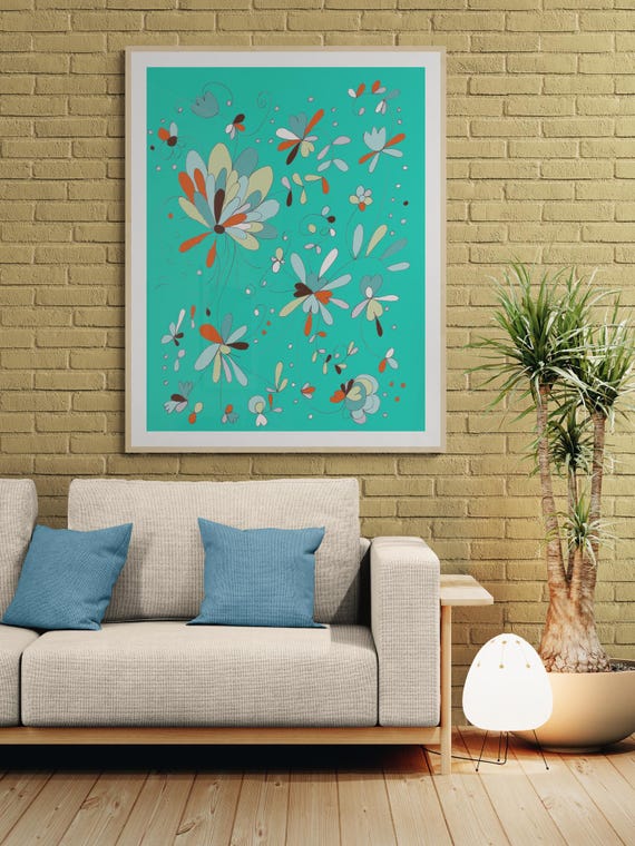 Printable Floral Wall Art: Decorative Flower Illustration (Digital Download)