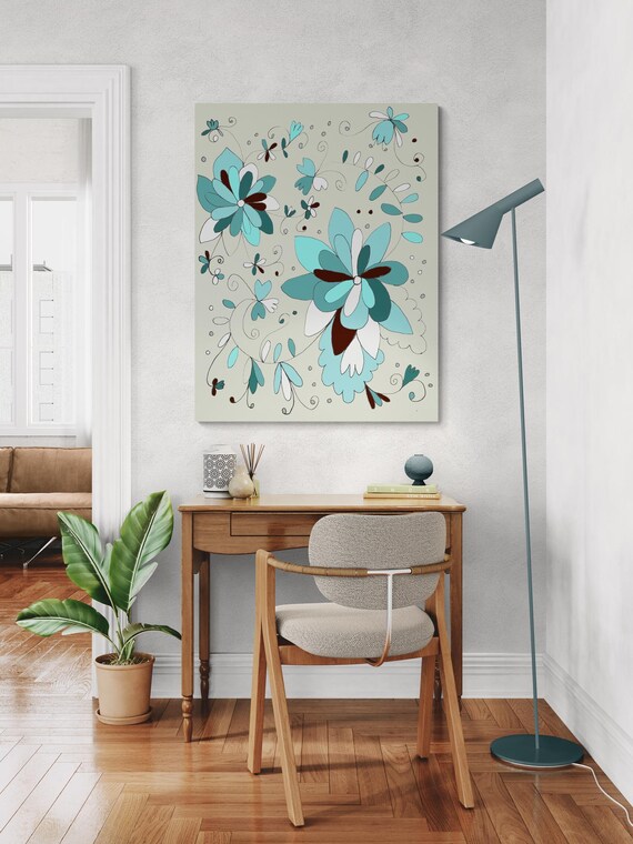 Printable Floral Wall Art: Decorative Flower Illustration (Digital Download)