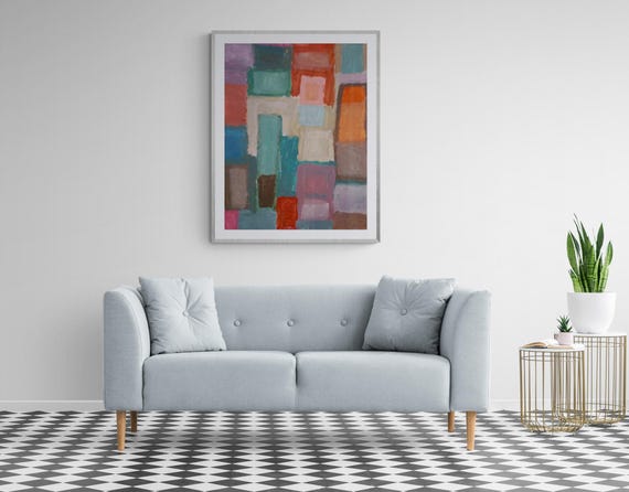 Abstract Art Print: Modern Decorative Painting (Digital Download)