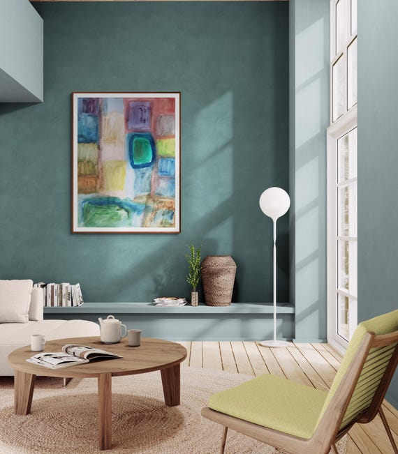 Abstract Watercolor Art Print: Modern Home Decor (Digital Download)