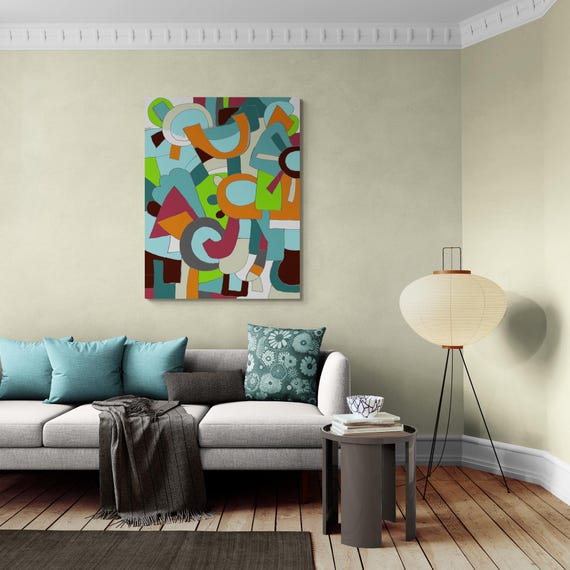 Geometric Abstract Art Print: Modern Wall Decor (Digital Download)