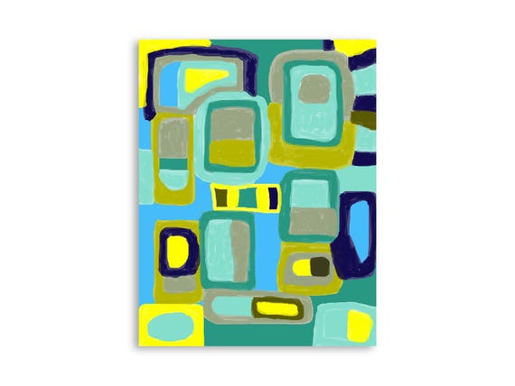 Printable abstract wall art, decorative printable abstract art print