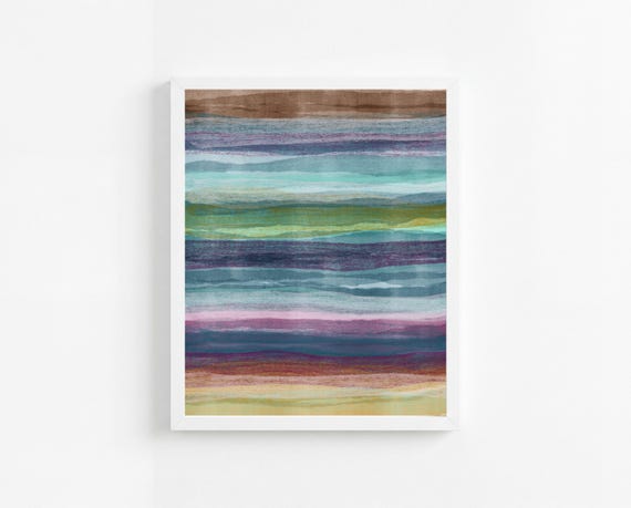 Printable Abstract Painting Wall Art, Colorful Modern Retro Decorative Art, (Digital Download)