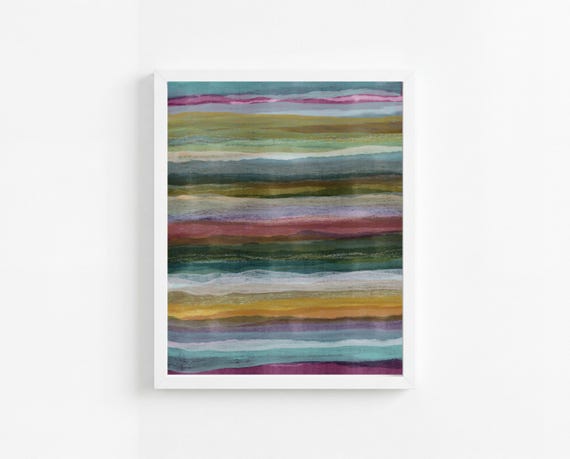 Printable Abstract Painting Wall Art, Colorful Modern Retro Decorative Art, (Digital Download)