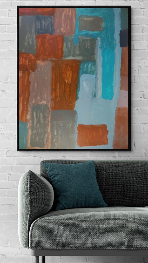 Abstract Art Print: Modern Decorative Painting (Digital Download)