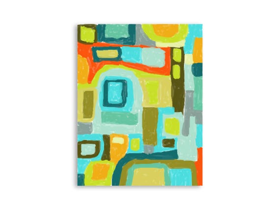 Printable abstract wall art, decorative printable abstract art print