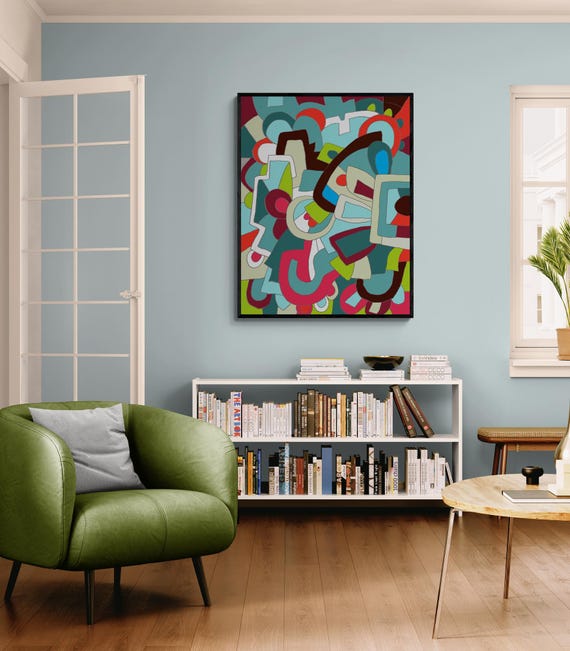 Geometric Abstract Art Print: Modern Wall Decor (Digital Download)