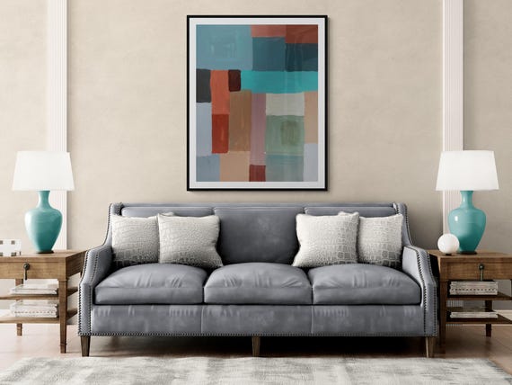 Abstract Art Print: Modern Decorative Painting (Digital Download)