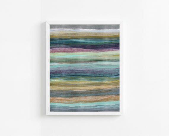 Printable Abstract Painting Wall Art, Colorful Modern Retro Decorative Art, (Digital Download)