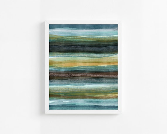 Printable Abstract Painting Wall Art, Colorful Modern Retro Decorative Art, (Digital Download)
