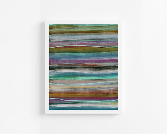 Printable Abstract Painting Wall Art, Colorful Modern Retro Decorative Art, (Digital Download)