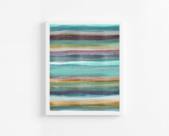 Printable Abstract Painting Wall Art, Colorful Modern Retro Decorative Art, (Digital Download)