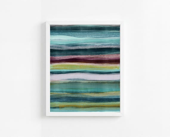 Printable Abstract Painting Wall Art, Colorful Modern Retro Decorative Art, (Digital Download)