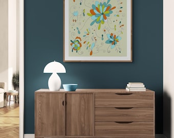 Printable Floral Wall Art: Decorative Flower Illustration (Digital Download)