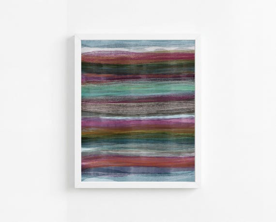 Printable Abstract Painting Wall Art, Colorful Modern Retro Decorative Art, (Digital Download)