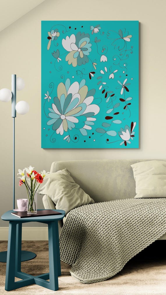Printable Floral Wall Art: Decorative Flower Illustration (Digital Download)
