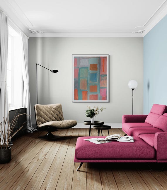 Abstract Art Print: Modern Decorative Painting (Digital Download)