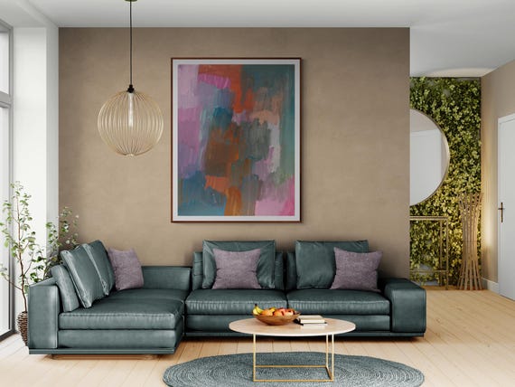 Abstract Art Print: Modern Decorative Painting (Digital Download)