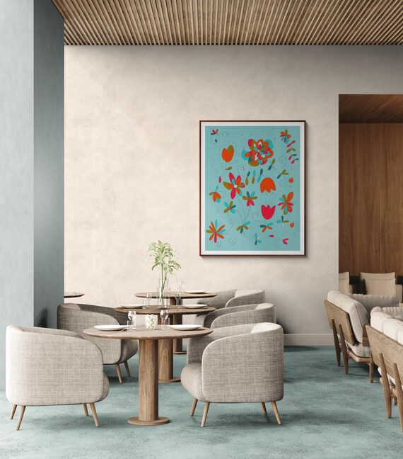 Printable Floral Wall Art: Decorative Flower Illustration (Digital Download)