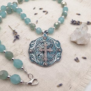 Interchangeable Southwestern Turquoise Necklace – 3-in-1 Western Pendant Bundle on Beaded Chain