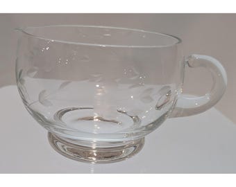 Vintage Princess House Heritage 3 inch Etched Crystal Creamer